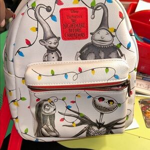 Disney White Backpack with Nightmare Before Christmas Characters
